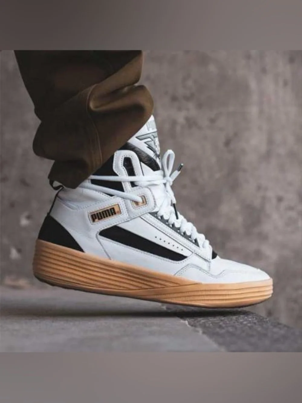 Puma x Rhude x Kuzma Mid White/Black Clyde all-Pro Sneaker Sz 11.5 Men’s